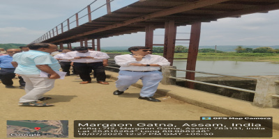 Visit of Additional Chief Secretary (Irrigation) to Kaloo FIS in South Salmara-Mankachar District Accompanied by Chief Engineer (Irrigation), Deputy Commissioner (South Salmara-Mankachar), and Other Departmental Officials