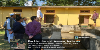 Site visit by Additional Chef Engineer( O&M) along with Executive Engineer, AEE, SO and field staffs for the LIS from River Jamuna at Namati 10 point ( Point no-1&3 ) under M&R works 2025-26, Hojai- Lumding- Binnakandi Division (Irrigation)