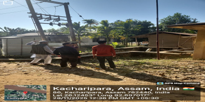 Site visit by Additional Chef Engineer( O&M) along with Executive Engineer, AEE, SO and field staffs for the LIS from River Jamuna at Namati 10 point ( Point no-1&3 ) under M&R works 2025-26, Hojai- Lumding- Binnakandi Division (Irrigation)