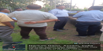 Honorable Commissioner & Secretary sir visited korhali gaon LIS under Nagaon- Batadraba Roha Div, Irrigation