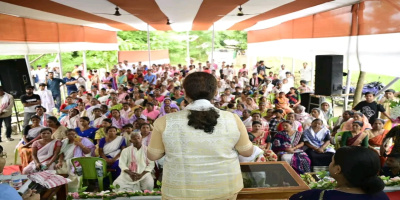 Hon’ble Finance, Women & Child Development Minister Shri Ajanta Neog, inaugurated the Improvement of Meranodi FIS under RIDF XXIX (NABARD) under Golaghat Sarupathar Division