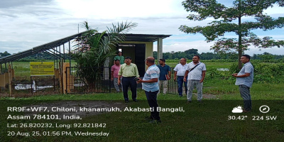 Addl. CE ,O&M(Minor and Micro Irrigation) cum Guardian Officer of Sonitpur District & Director,O&M(Minor &Micro Irrigation) along with EE, AEE and officials of Tezpur-Rangapara Division, visited various schemes under Tezpur and Rangapara LACs
