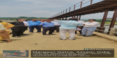 Visit of Additional Chief Secretary (Irrigation) to Kaloo FIS in South Salmara-Mankachar District Accompanied by Chief Engineer (Irrigation), Deputy Commissioner (South Salmara-Mankachar), and Other Departmental Officials