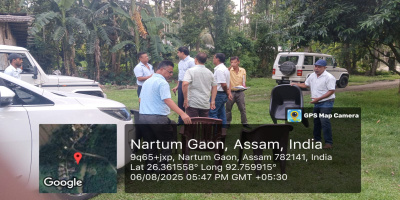 Honorable Commissioner & Secretary sir visited korhali gaon LIS under Nagaon- Batadraba Roha Div, Irrigation