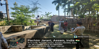 Site visit by Additional Chef Engineer( O&M) along with Executive Engineer, AEE, SO and field staffs for the LIS from River Jamuna at Namati 10 point ( Point no-1&3 ) under M&R works 2025-26, Hojai- Lumding- Binnakandi Division (Irrigation)
