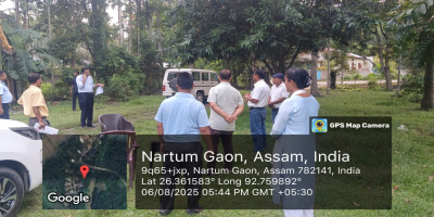 Honorable Commissioner & Secretary sir visited korhali gaon LIS under Nagaon- Batadraba Roha Div, Irrigation