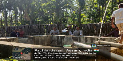 Site visit by Additional Chef Engineer( O&M) along with Executive Engineer, AEE, SO and field staffs for the LIS from River Jamuna at Namati 10 point ( Point no-1&3 ) under M&R works 2025-26, Hojai- Lumding- Binnakandi Division (Irrigation)