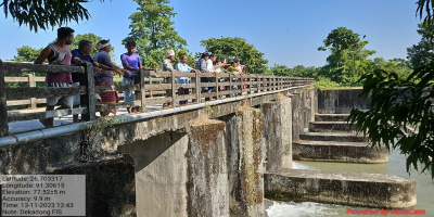 Field visit Chief Engineer, K M Gopal Sena Rajkumar and Additional Chief Engineer (Major and Medium), Operation and Maintenance, Paban Chandra Choudhury