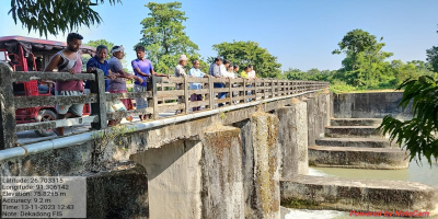 Field visit Chief Engineer, K M Gopal Sena Rajkumar and Additional Chief Engineer (Major and Medium), Operation and Maintenance, Paban Chandra Choudhury