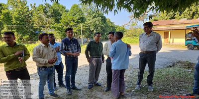 Field visit Chief Engineer, K M Gopal Sena Rajkumar and Additional Chief Engineer (Major and Medium), Operation and Maintenance, Paban Chandra Choudhury