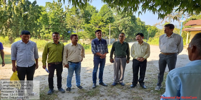 Field visit Chief Engineer, K M Gopal Sena Rajkumar and Additional Chief Engineer (Major and Medium), Operation and Maintenance, Paban Chandra Choudhury