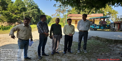 Field visit Chief Engineer, K M Gopal Sena Rajkumar and Additional Chief Engineer (Major and Medium), Operation and Maintenance, Paban Chandra Choudhury