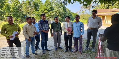 Field visit Chief Engineer, K M Gopal Sena Rajkumar and Additional Chief Engineer (Major and Medium), Operation and Maintenance, Paban Chandra Choudhury