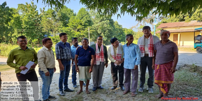 Field visit Chief Engineer, K M Gopal Sena Rajkumar and Additional Chief Engineer (Major and Medium), Operation and Maintenance, Paban Chandra Choudhury