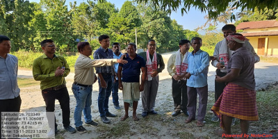 Field visit Chief Engineer, K M Gopal Sena Rajkumar and Additional Chief Engineer (Major and Medium), Operation and Maintenance, Paban Chandra Choudhury