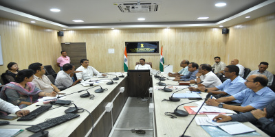 Review meeting chaired by Hon'ble Irrigation Minister. Discussions focused around implementation status of key initiatives, enhancing service delivery, and ensuring the welfare of beneficiaries.