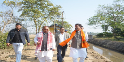 Visit of the Hon’ble Minister, Irrigation Department to Basundhari LIS under Raha LAC